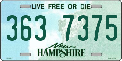 NH license plate 3637375