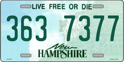 NH license plate 3637377