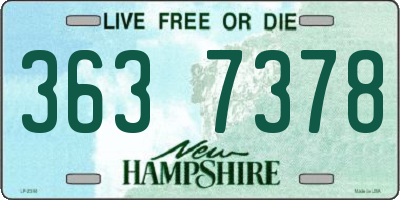 NH license plate 3637378