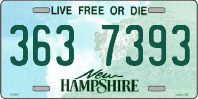 NH license plate 3637393