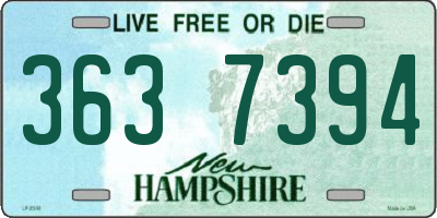 NH license plate 3637394