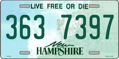 NH license plate 3637397