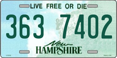 NH license plate 3637402