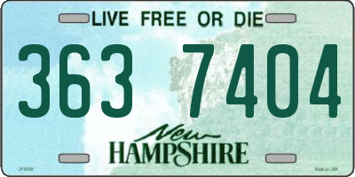 NH license plate 3637404