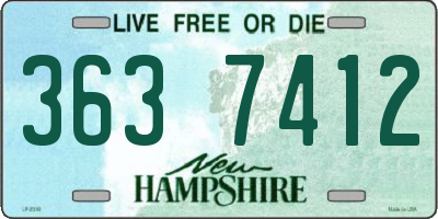 NH license plate 3637412