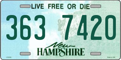 NH license plate 3637420