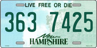 NH license plate 3637425