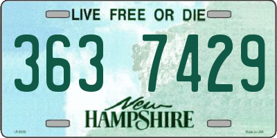 NH license plate 3637429