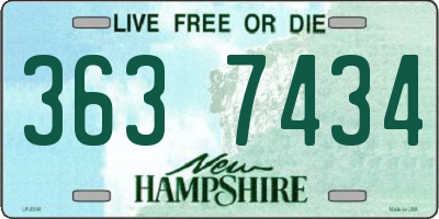 NH license plate 3637434