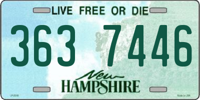 NH license plate 3637446