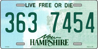 NH license plate 3637454