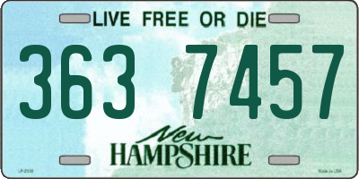 NH license plate 3637457