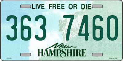 NH license plate 3637460