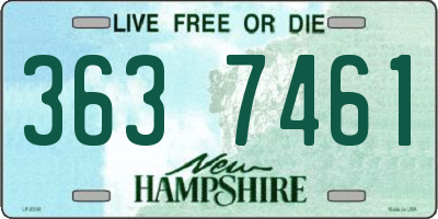 NH license plate 3637461