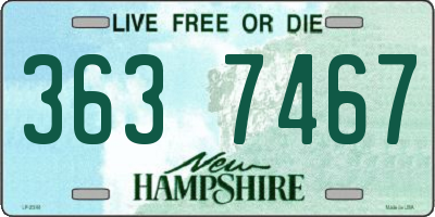 NH license plate 3637467