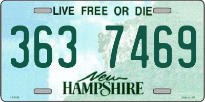 NH license plate 3637469