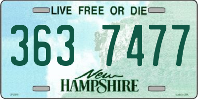 NH license plate 3637477