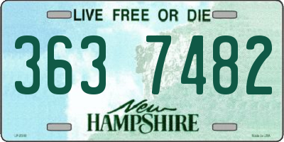 NH license plate 3637482