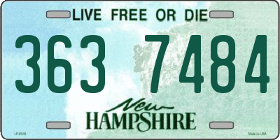 NH license plate 3637484