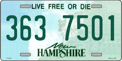NH license plate 3637501