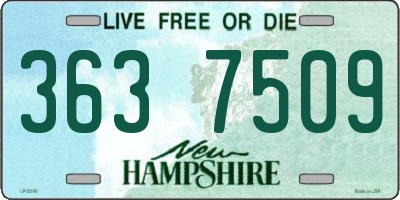 NH license plate 3637509