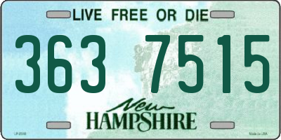 NH license plate 3637515