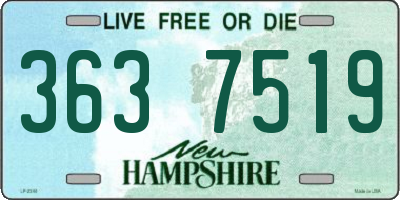 NH license plate 3637519