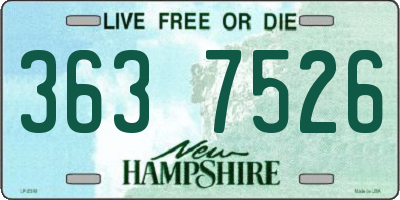 NH license plate 3637526