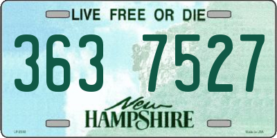 NH license plate 3637527