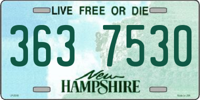 NH license plate 3637530
