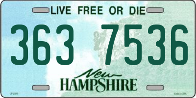 NH license plate 3637536