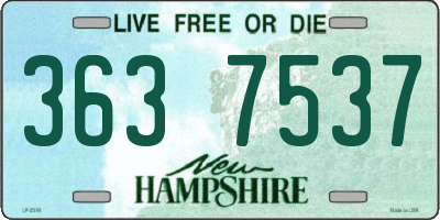 NH license plate 3637537