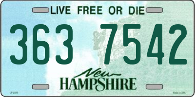 NH license plate 3637542