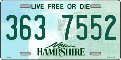 NH license plate 3637552
