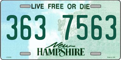 NH license plate 3637563