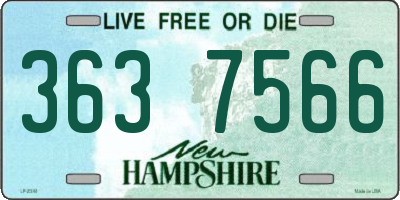 NH license plate 3637566