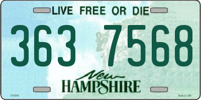 NH license plate 3637568