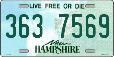 NH license plate 3637569