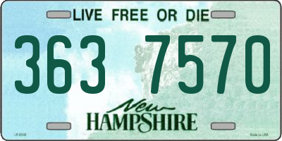 NH license plate 3637570