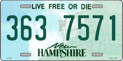 NH license plate 3637571