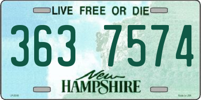 NH license plate 3637574