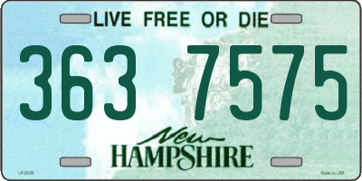 NH license plate 3637575