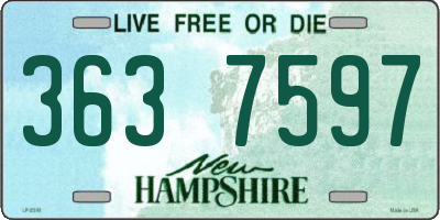 NH license plate 3637597