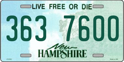 NH license plate 3637600
