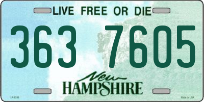 NH license plate 3637605