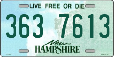 NH license plate 3637613