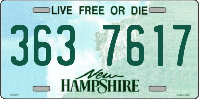 NH license plate 3637617