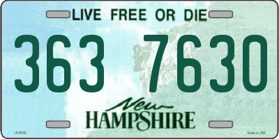 NH license plate 3637630