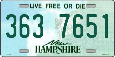 NH license plate 3637651