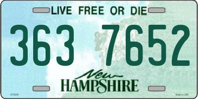 NH license plate 3637652